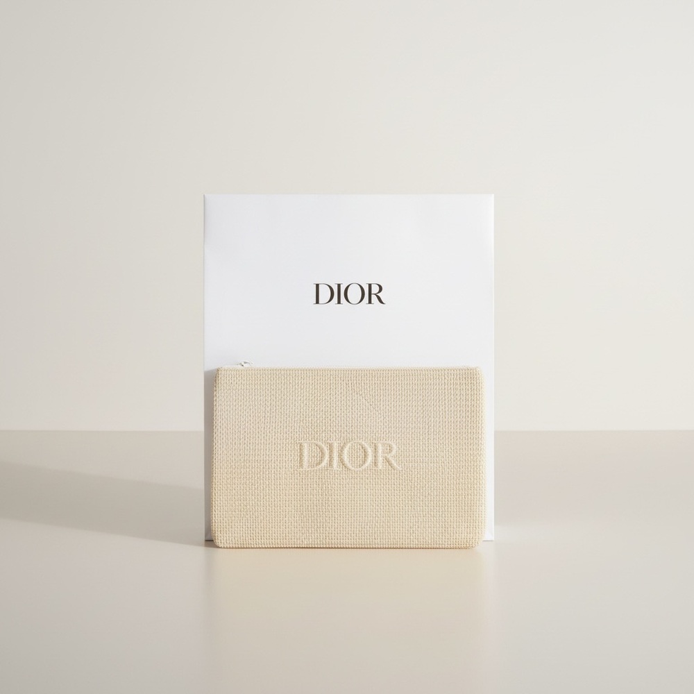 Dior Cream Textured Pouch